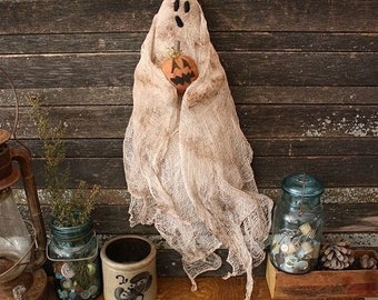 Primitive Halloween Ghost Door Doll Digital PDF Pattern