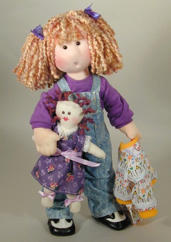 Adorable 14 inch cloth rag doll sewing pattern by MorrisseyDolls