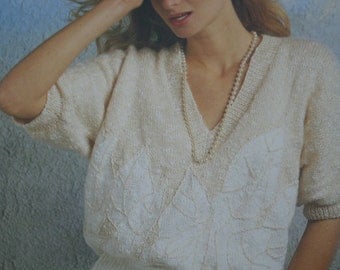 Sweater Knitting Patterns Springtime Beehive Patons 492 Women Summer Vintage Paper Original NOT a PDF