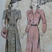 1940s dress with shaped yoke, Butterick F 6600, vintage pattern