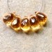 AA - CITRINE Faceted Briolette Pear Beads - 4x7mm- 5 Beads