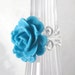 Capri Blue Rose Filigree Ring Shabby Chic Romantic Fashion Jewelry