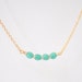 Icing necklace - tiny turquoise beads delicate 14k gold filled chain - simple everyday jewelry gift