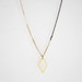 Diamond shaped necklace - brass chain - gold filled chain - minimalist necklace - extra long necklace - mixed metal necklace - Jager