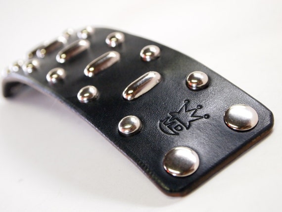 Black leather cuff Fear and Loathing In las Vegas wristband Depp/Thompson Made in NYC for YOU by Freddie Matara!
