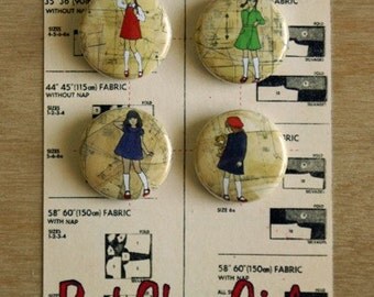 Red Shoe Girls badges (set 1)