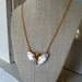 FREE SHIPPING Vintage Mother of Pearl Butterfly Necklace