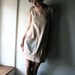 Tunic Shift dress - pink shot sleeved tunic in merino wool with lace applique