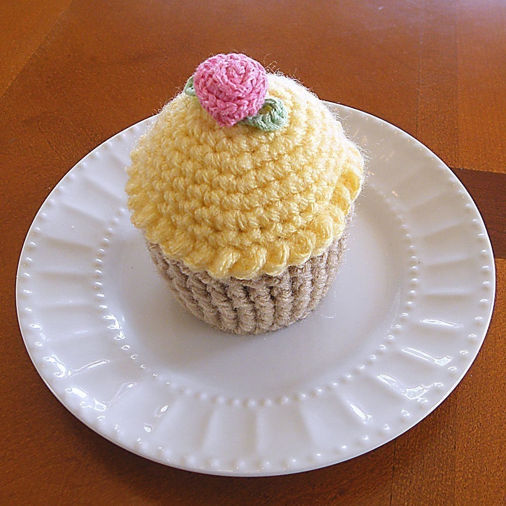 Cupcake Pincushion Crocheted Cupcake Play Food