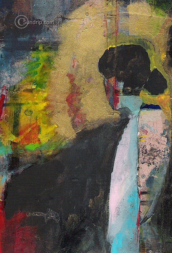 A New Woman abstract figurative painting original wall paper