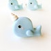 Baby Blue Narwhal Ring Polymer Clay Animal Jewelry