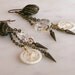 Earrings Brass Chain Dangles Vintage Crystal Jewelry