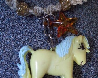 Pony Necklace on Natural Hemp