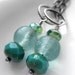 Aqua Teal Sea Glass Earrings - Long Silver Chain Earrings, Ocean Water, Tropical Vacation, Summer Fashion, Beach Jewelry, Nautical Jewelry