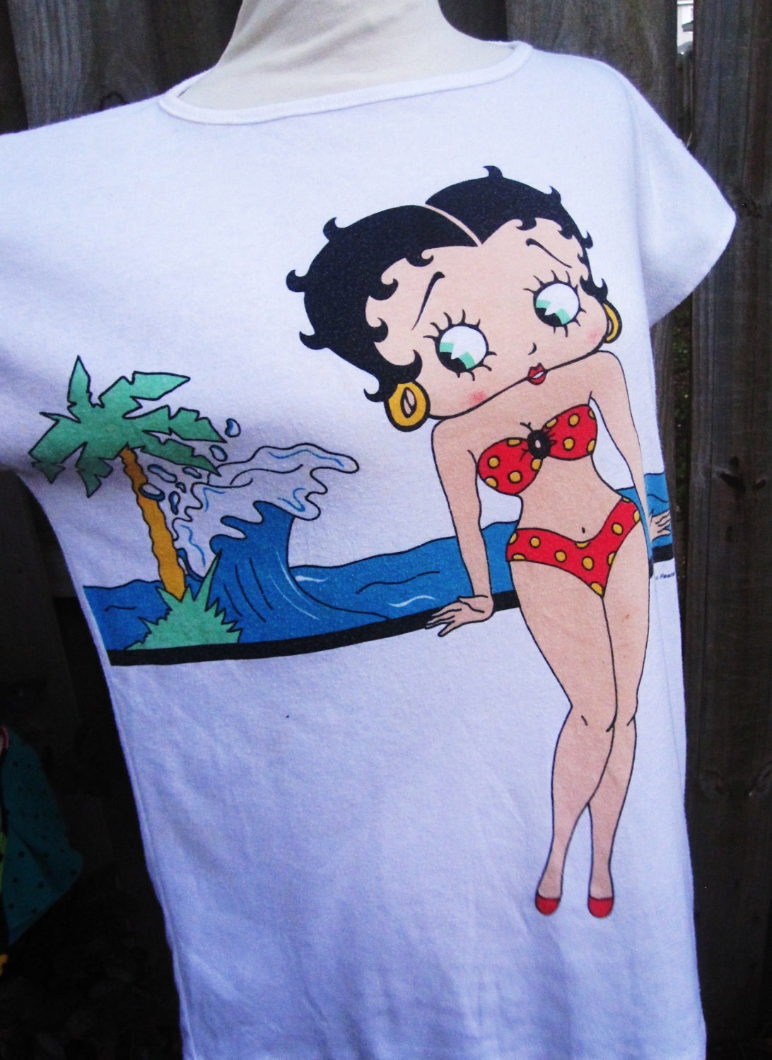 Vintage 80 S Betty Boop Pin Up Large Short By Salvagesparrow