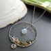 Silver Dream Catcher Necklace - Dreamcatcher Necklace, gray yellow wire pendant, June birthstone Moonstone Drop - Moonlight Shower