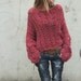 RESERVED for Brenda- Dusky Redish pink chunky sweater / chunky sweater 1-2 left in this shadeand