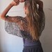 Shrug, Black shrug, black Gold and Silver shrug, firefly loose weave evening shrug / women's shrug / knitwear / dinner dance shrug