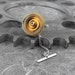 Steampunk Spiral Silver Brass Tie Tack Pin - The Springing Mind by COGnitive Creations
