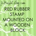 JLMould 3x4 or 4x3 Custom Red Rubber Stamp for Small Business Wedding DIY Project Choose With or Without Handle