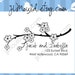 Couture Cherry Blossom Flower Return Address Custom Stamp 0024 (clear stamp)
