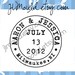 Save the Date Postage Wedding Custom Mounted Address Clear Rubber Stamp 0116 (clear stamp)