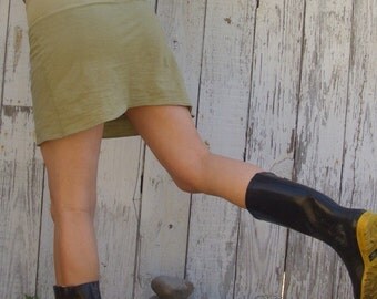 ORGANIC Simplicity Mini Skort - ( light hemp and organic cotton knit ) - organic HEMP skirt
