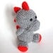 Amigurumi Grey and Red Dinosaur