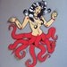 Posable OCTOPUS Paper Doll Old School Tattoo Art Pinup - Cut and Assemble