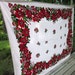 Vintage Christmas Tablecloth - Red Poinsettias