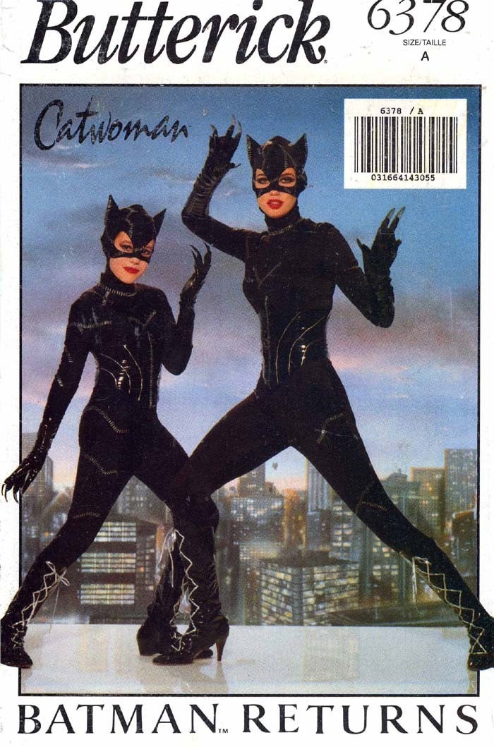 1990s official Batman Returns Catwoman costume Butterick 6378 
