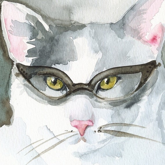 Book Club- Cat Art, bibliophile, book lover, cat lover