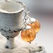 Sterling Silver Earrings, Apricot Vintage Lucite and Sterling Silver - simplify