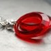 Red Hoop Earrings, Scarlet Red Vintage Lucite Hoops and Sterling Silver, Lucite Jewelry, Art Deco Style Earrings, - Cottonwood Hotel