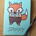 Woodland Spiffy Fox Blank Diary Journal Notebook Sketchbook
