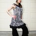 Grey babydoll DRESS Modern Day Gypsy, Crude Bohemian Summer Grey dress Chic on SALE