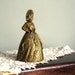 Vintage Brass Bell of Costumed Lady, Made in Belgium
