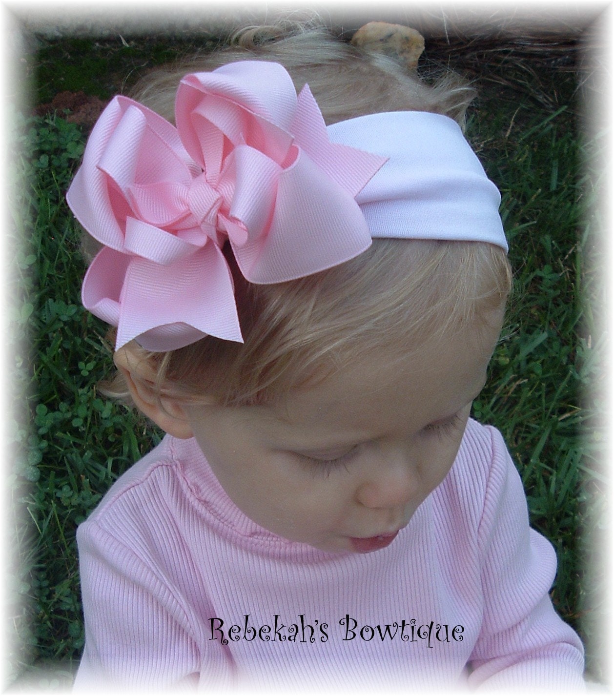 pink baby headband little girl hair bows hair bows for
