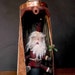 Primitive Santa Art Doll and His Handmade Throne - Collectible Folk Steampunk Art Christmas holiday figurine home decor