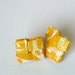 Tart Lemony Upcycled Candy Wrapper Earrings - Square