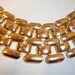 Gold Collar Necklace Vintage Linked Chain Egyptian Style Necklace