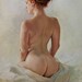 Sacrament' original figure oil portrait classical nude figurative portrait figure painting by Kimberly Dow