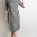1950s Dress - Vintage Gingham Dress Black and White Robert Kirk Mad Men Dress - Medium