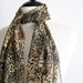 Vintage Scarf - Wild Cat Print Sheer Black Long Scarf - Animal Kingdom Clothing