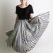 1950s Artegreen Skirt - Hand Painted Circus Striped Sequin Circle Skirt - Medium Carnival