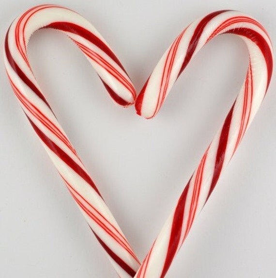 Items similar to Candy Cane Heart Note Card on Etsy