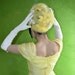 Yellow Tulle Turban Vintage 60s Kitschy Hat Daisies Millinery Flowers