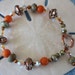 Autum Winter Crystal Sterling Silver & Copper Bracelet