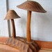 Vintage 1970s Retro Wooden Mushroom Sculpture Woodland Mid Century Modern Vintage Home Decor