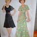 Vintage 1970's Capelet Dress Womens Retro Simplicity 7383 Dress Pattern Size 16 Size 16.5 Size Large Fluttery Dress Vintage Gown